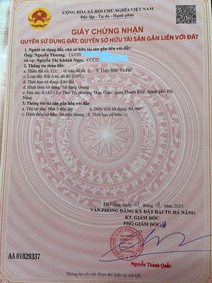 Nhà trung tâm thành phố, 2 mặt kiệt, nở hậu. Mua bán nhà ở tại Quận Thanh Khê Đà Nẵng được đăng bởi Nguyễn Ngọc