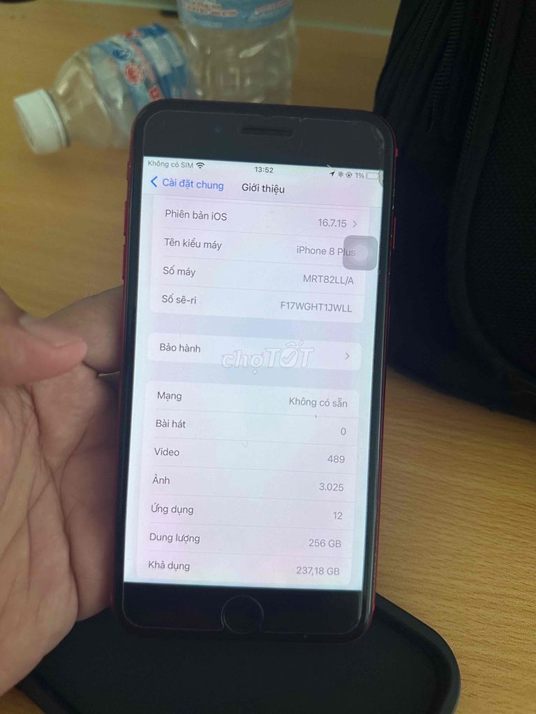 iPhone 8 Plus 256GB Đỏ. Mua bán Điện thoại tại Thành phố Mỹ Tho Tiền Giang được đăng bởi Hoàng Đức hình 1