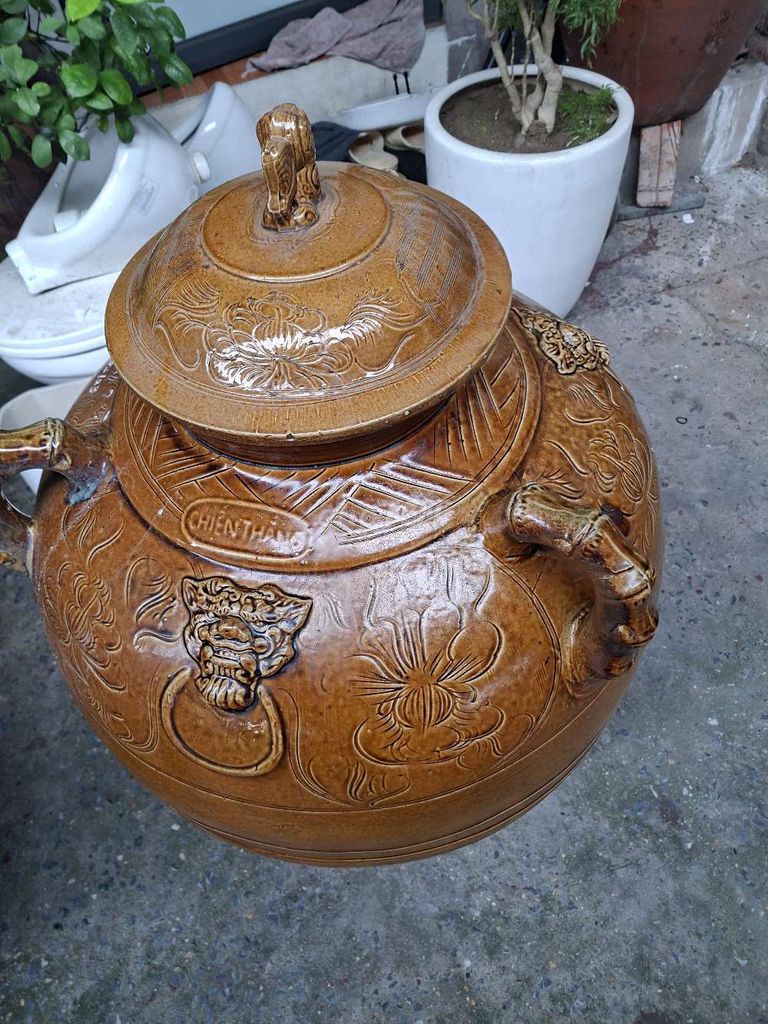 Chum ngâm rượu Bát Tràng 200 lít Nâu. Mua bán Dụng cụ nhà bếp tại Quận Hai Bà Trưng Hà Nội được đăng bởi Pham văn thọ hình 1