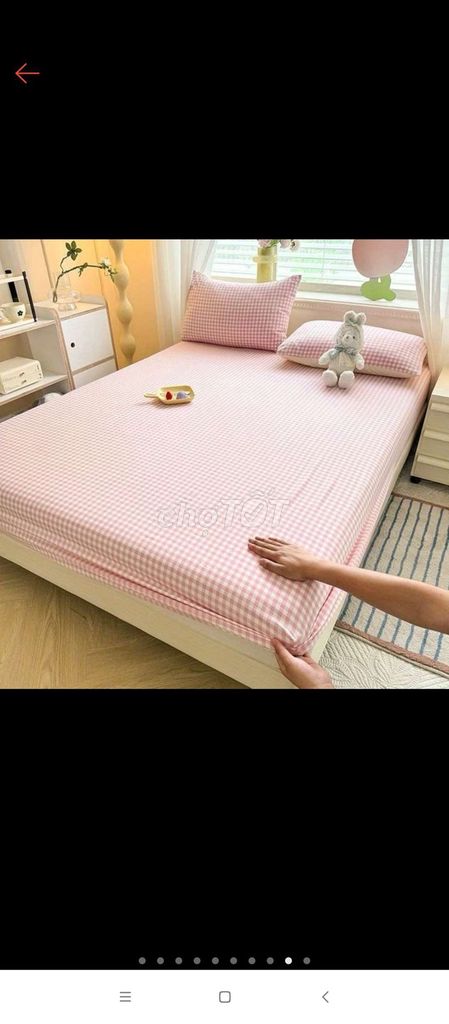 Bộ ga gối Vải mềm mại Hồng 1.2x2m. Mua bán Giường, chăn ga gối nệm tại Quận Đống Đa Hà Nội được đăng bởi Quỳnh Thời trang 2hand hình 1