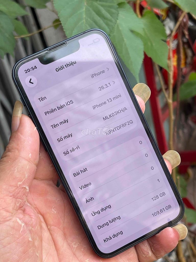 Apple iPhone 13 mini 128GB Đen. Mua bán Điện thoại tại Quận Bình Tân Tp Hồ Chí Minh được đăng bởi nguyễn sang  hình 1