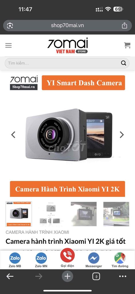 cam hành trình xiaomi