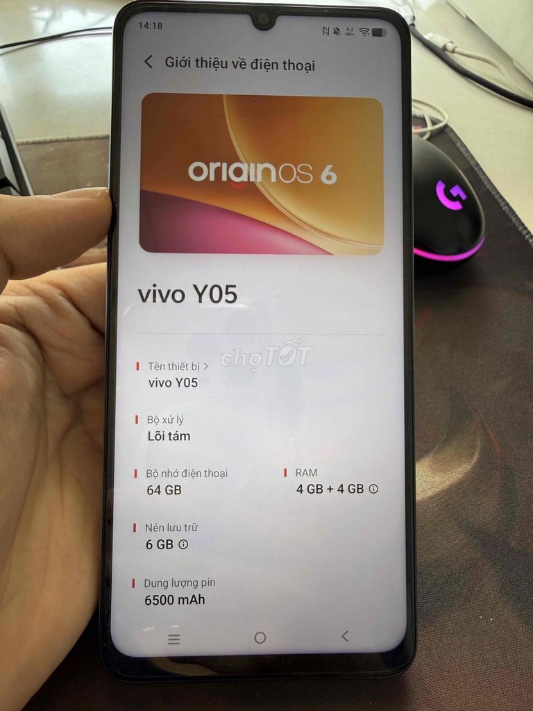 Vivo Y05 4GB/64GB Trắng. Mua bán Điện thoại tại Huyện Đức Hòa Long An được đăng bởi Hải hình 1