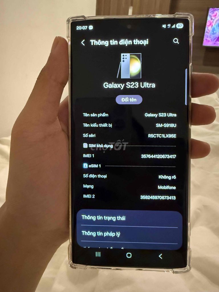Samsung Galaxy S23 Ultra Xám Mỹ. Mua bán Điện thoại tại Thành phố Nha Trang Khánh Hòa được đăng bởi Tuấn Anh hình 1