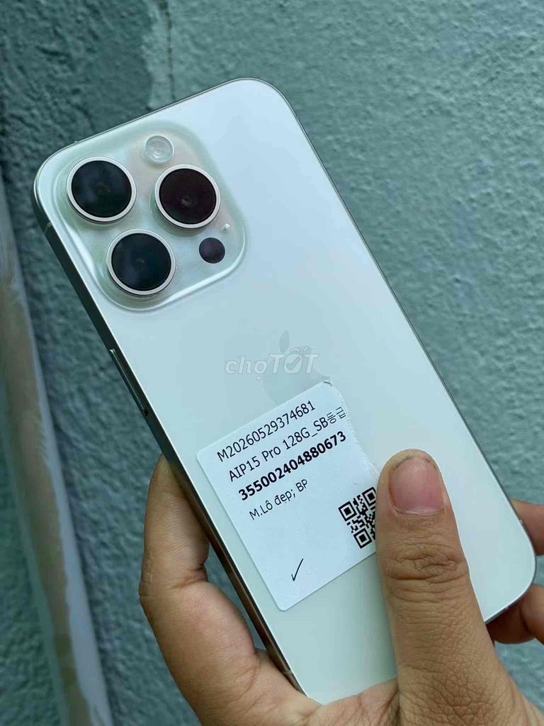 Apple iPhone 15 Pro 128GB Trắng Đã sử dụng. Mua bán Điện thoại tại Thành phố Biên Hòa Đồng Nai được đăng bởi nguyễn lê store hình 1