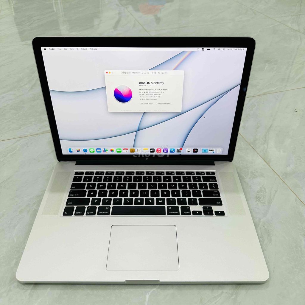 MacBook Pro 2015 i7/16/256 Sliver Zin Đẹp