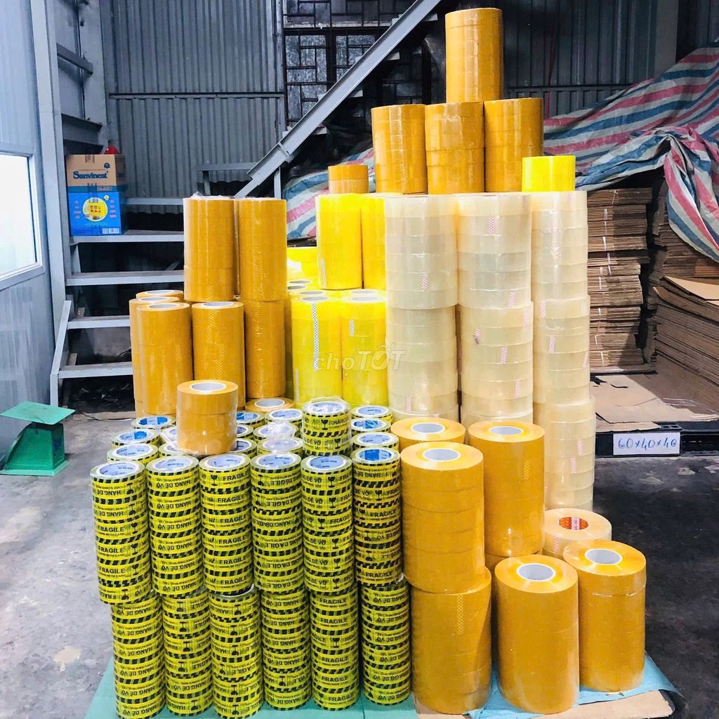 Băng dính cảnh báo Vàng, trong suốt Hàng dễ vỡ. Mua bán Đồ dùng văn phòng tại Huyện Thanh Oai Hà Nội được đăng bởi Thanh Thảo  hình 1