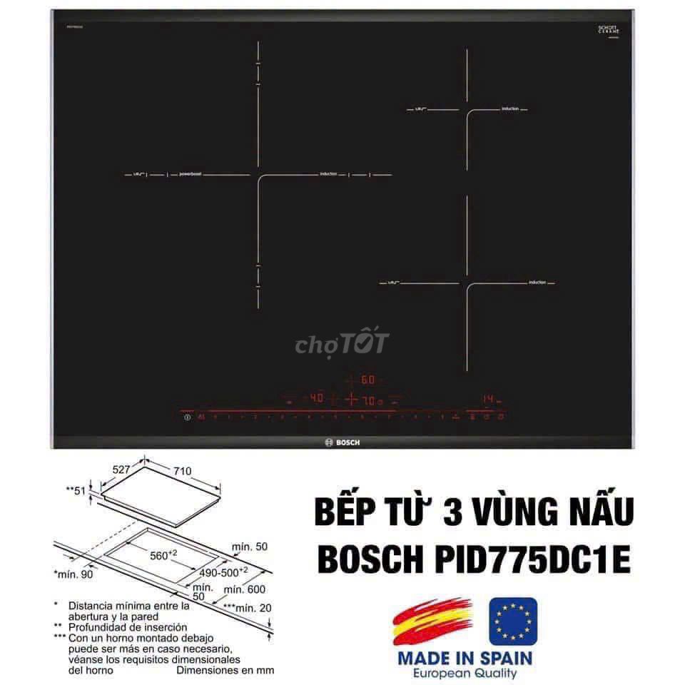 Bếp từ Bosch PID775DC1E Đen Schott Ceran. Mua bán Bếp, lò, đồ điện nhà bếp tại Quận Nam Từ Liêm Hà Nội được đăng bởi Lê Sáng hình 1