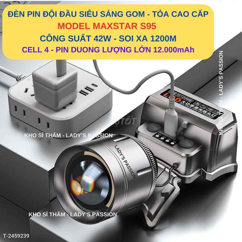 Đèn pin đội đầu MAXSTAR S-95 Nhôm ABS. Mua bán Đèn tại Thành phố Lạng Sơn Lạng Sơn được đăng bởi taphoaxinh hình 1