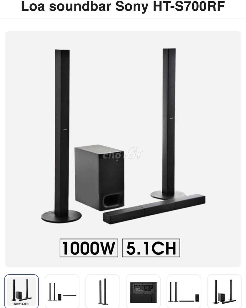Hệ thống loa Sony HT-S700RF Đã qua sử dụng. Mua bán Tivi, Âm thanh tại Quận 8 Tp Hồ Chí Minh được đăng bởi Linh Filler hình 1
