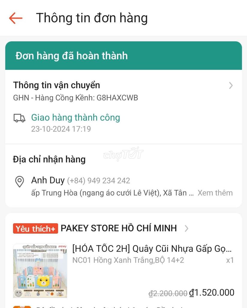 Quây như mới 99 phần trăm