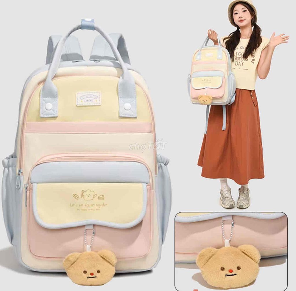 Balo Nữ Vải Hàn Quốc Pastel. Mua bán Túi xách tại Thành phố Vinh Nghệ An được đăng bởi Linh my Nguyen hình 1