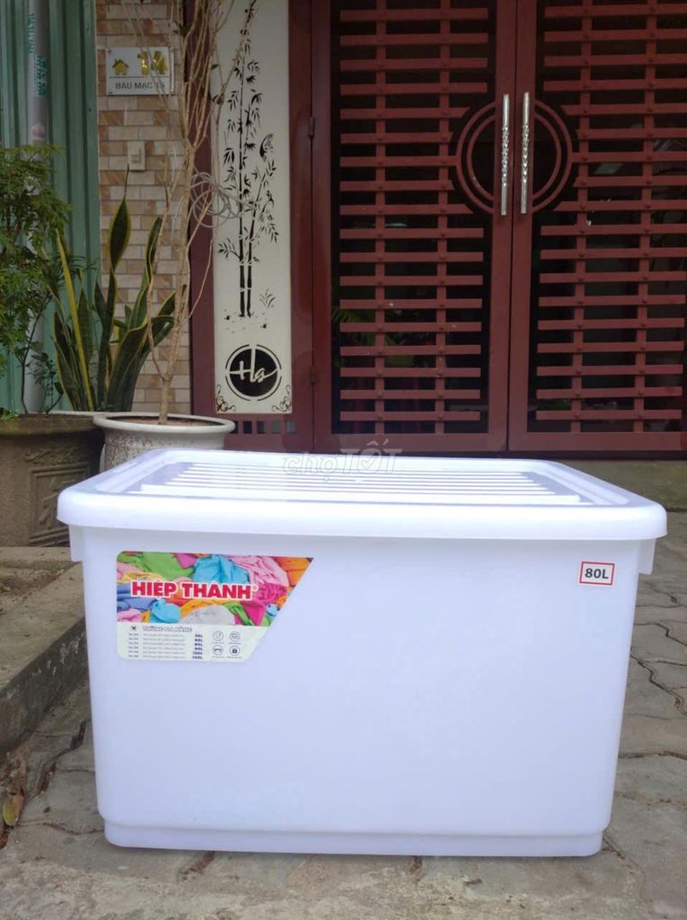 Thùng nhựa Hiệp Thành 80L Trắng. Mua bán Nội thất, đồ gia dụng khác tại Quận Liên Chiểu Đà Nẵng được đăng bởi Pallet Thùng rác  hình 1