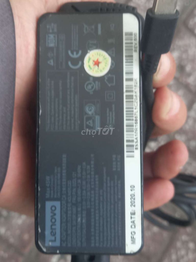 Sạc laptop Lenovo USB-C 45W Đen. Mua bán Phụ kiện (Màn hình, Chuột...) tại Quận 8 Tp Hồ Chí Minh được đăng bởi Hh080906 hình 1
