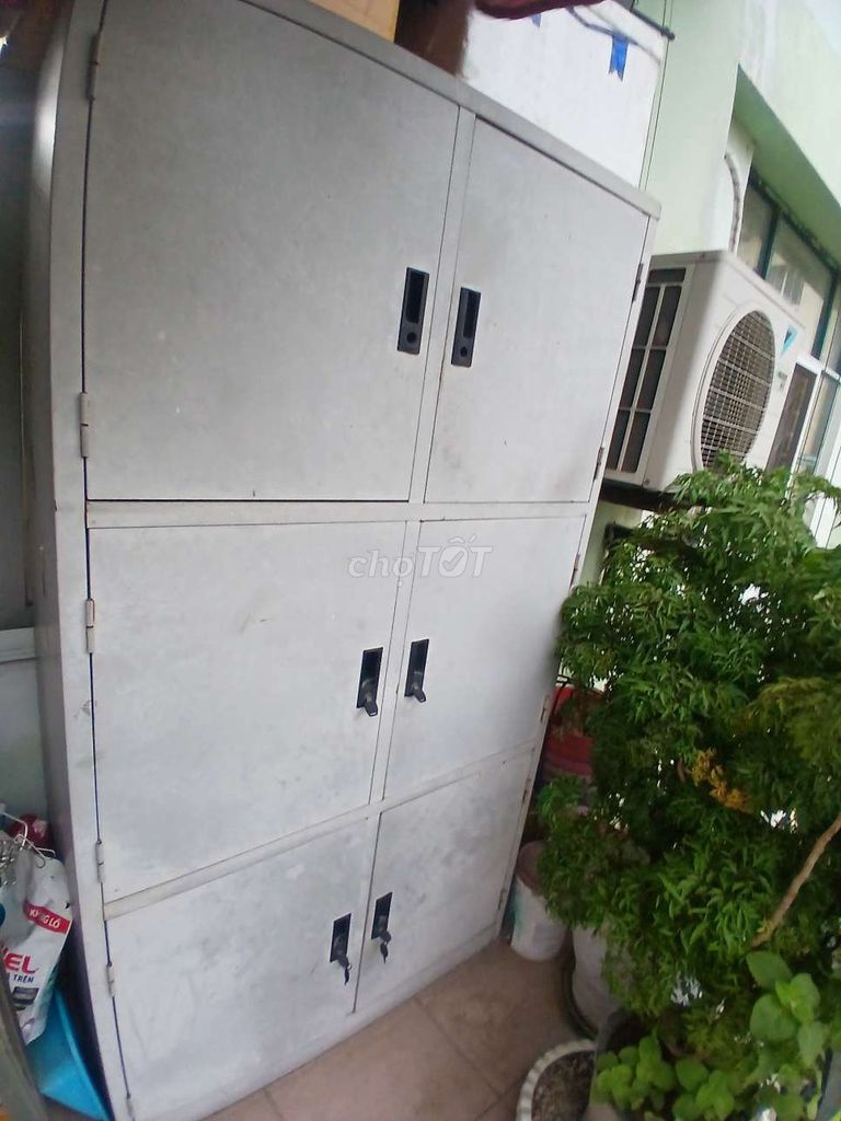 Tủ hồ sơ Hòa Phát Kim loại Xám 4 cánh. Mua bán Đồ dùng văn phòng tại Quận Cầu Giấy Hà Nội được đăng bởi lê linh hình 1