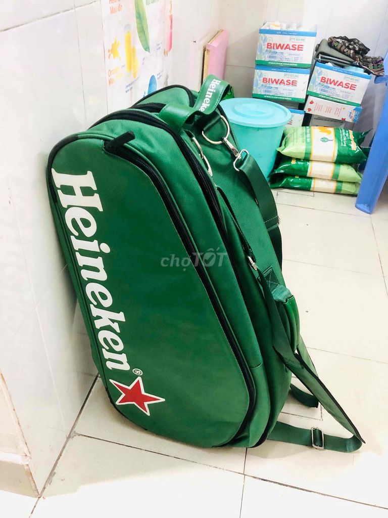 Túi thể thao Heineken Xanh lá Bền. Mua bán Túi xách tại Thành phố Thủ Dầu Một Bình Dương được đăng bởi Dnakepham hình 1