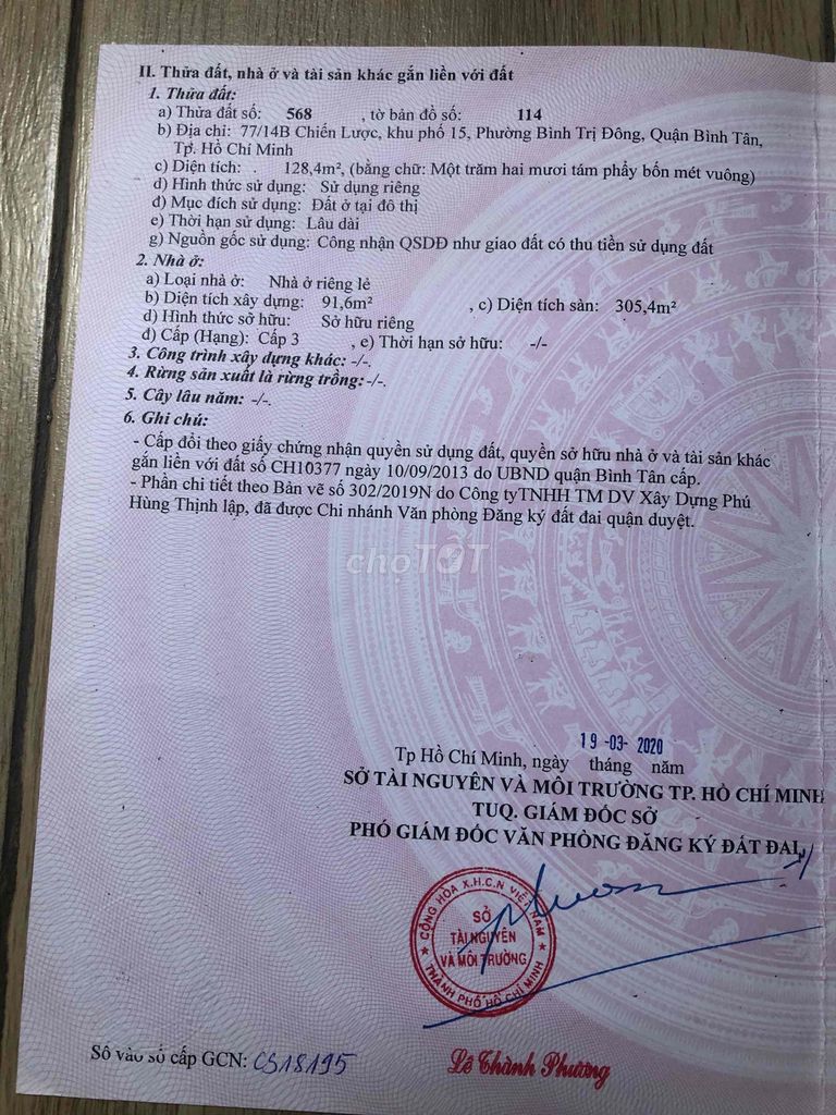 nhà biệt thự. Mua bán nhà ở tại Quận Bình Tân Tp Hồ Chí Minh được đăng bởi Nguyễn Trí hình 1