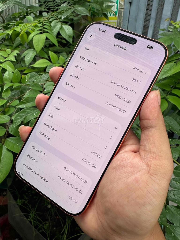 iPhone 17 Pro Max 256GB Cam 99%. Mua bán Điện thoại tại Huyện Bình Chánh Tp Hồ Chí Minh được đăng bởi Lâm mobiphone hình 1