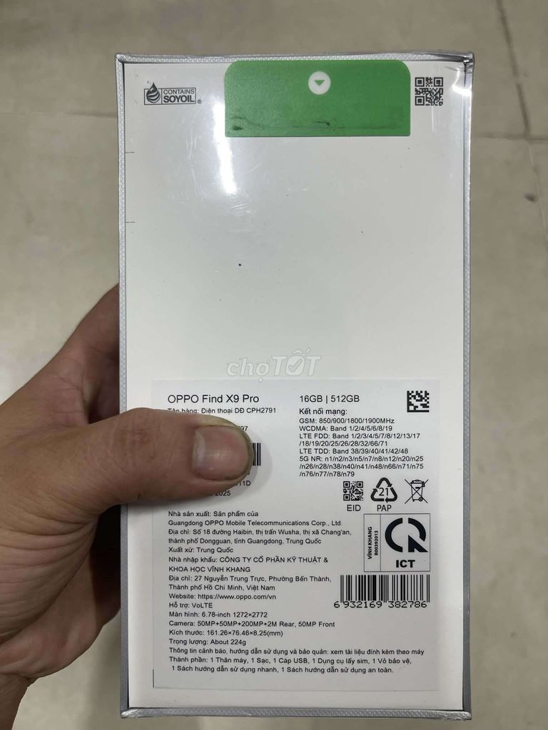 OPPO Find X9 Pro 512GB Trắng. Mua bán Điện thoại tại Thành phố Biên Hòa Đồng Nai được đăng bởi tuấn  hình 1