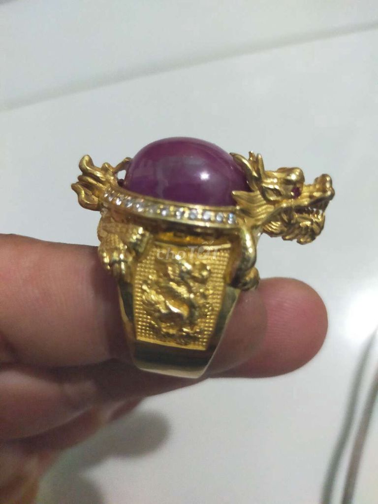 Nhẫn nam Bạc mạ vàng Ruby size 18.5. Mua bán Phụ kiện thời trang khác tại Huyện Bình Chánh Tp Hồ Chí Minh được đăng bởi Pham quang manh hình 1