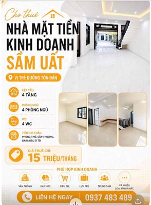 cho thuê nhà mt kinh doanh sầm uất