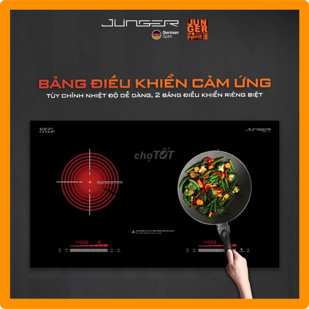 Bếp đôi điện từ hồng ngoại Junger SIS-68 Nhập Thái. Mua bán Bếp, lò, đồ điện nhà bếp tại Quận Tân Bình Tp Hồ Chí Minh được đăng bởi Hoangcuonghome  hình 4
