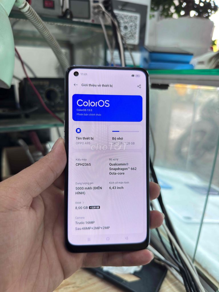 Oppo A95 8GB/128GB Trắng. Mua bán Điện thoại tại Thành phố Thuận An Bình Dương được đăng bởi Lâm Hùng Mobile hình 1