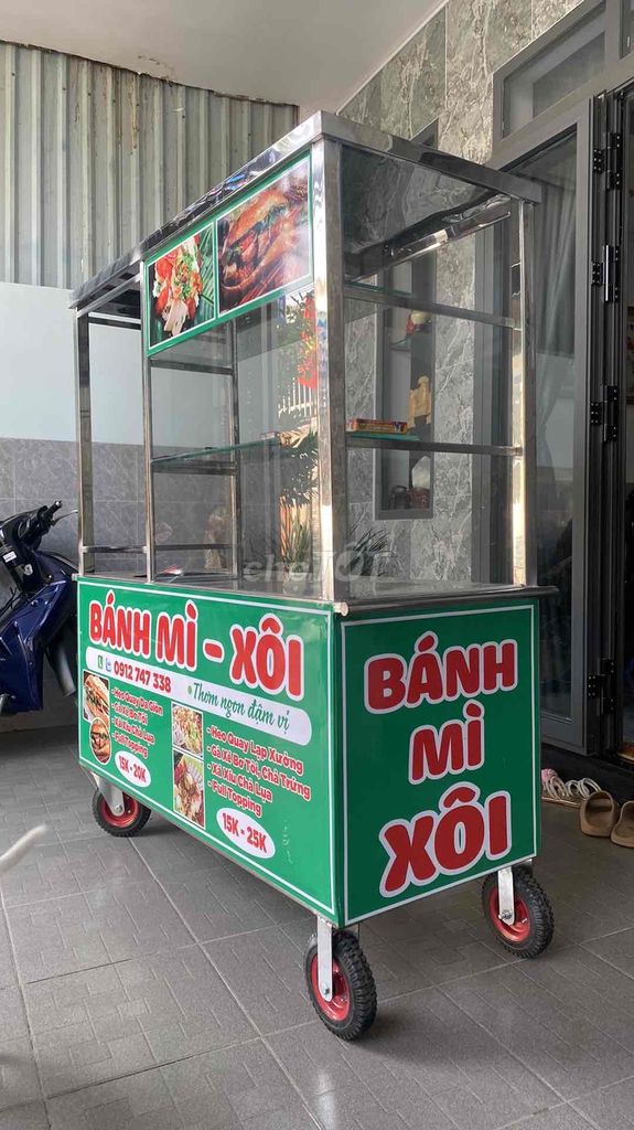 TL tủ bánh mỳ xôi inox 80x1m6 cao 2m. mới 100%,