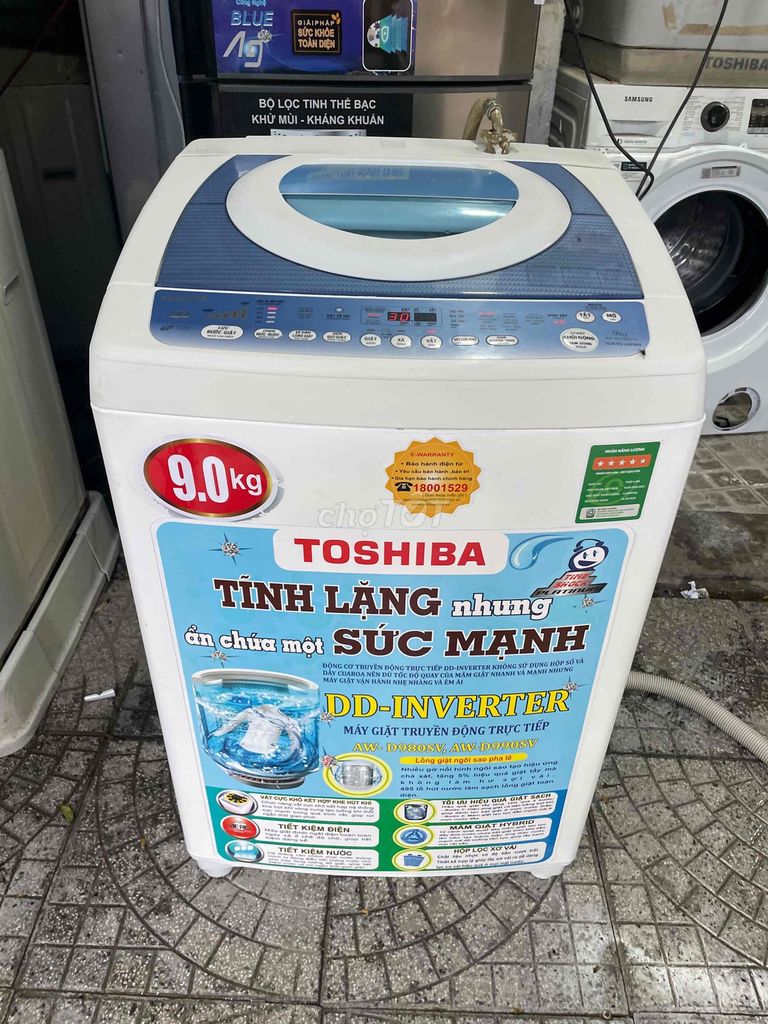 Máy giặt Toshiba 9kg. Mua bán Máy giặt tại Quận Cẩm Lệ Đà Nẵng được đăng bởi Nguyễn Tấn khang hình 1