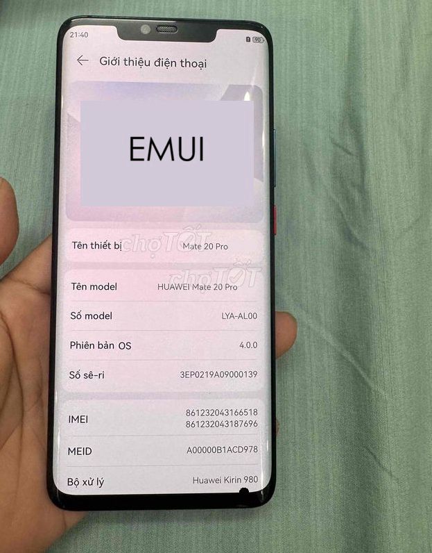 Mate 20 Pro dùng ngon có gl / giao lưu. Mua bán Điện thoại tại Quận Thanh Xuân Hà Nội được đăng bởi Công hình 1