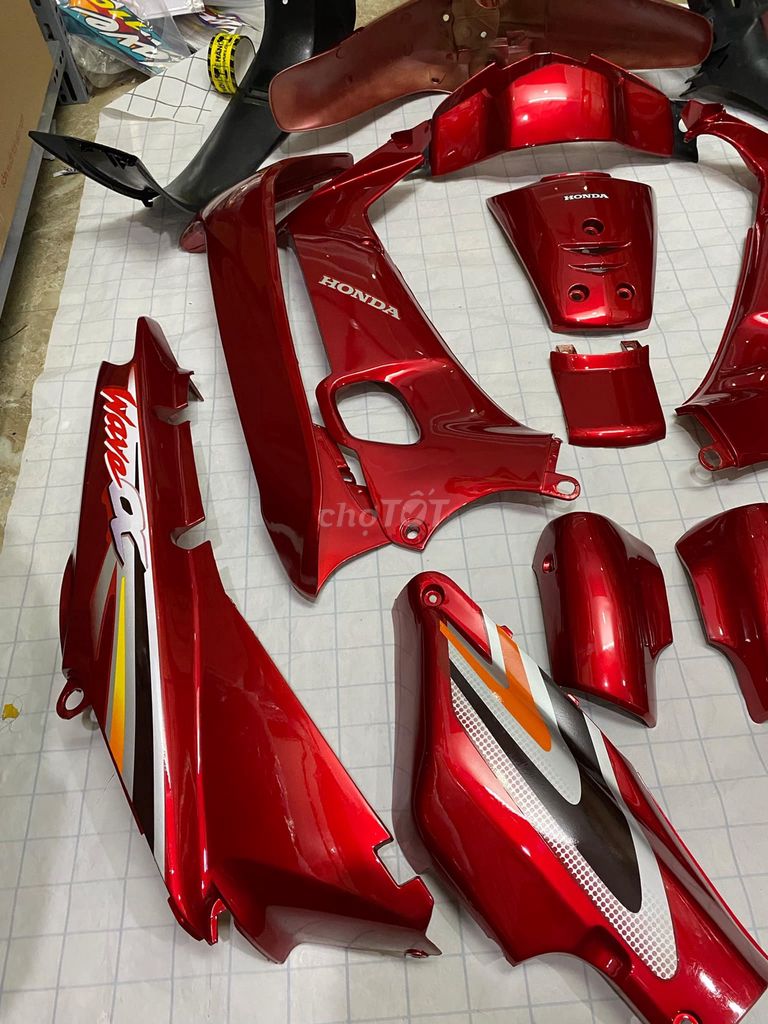 Bộ nhựa dàn áo Wave Alpha màu Đỏ Đun. Mua bán Phụ tùng xe tại Quận Cầu Giấy Hà Nội được đăng bởi Nguyễn Quang Huy hình 2