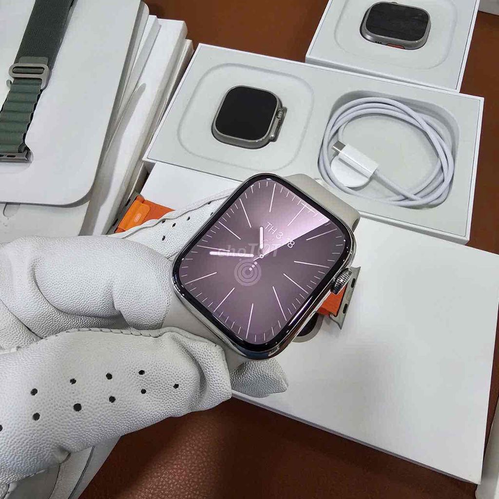 Apple Watch Thép 8 45mm silver esim  Hàng chính hã