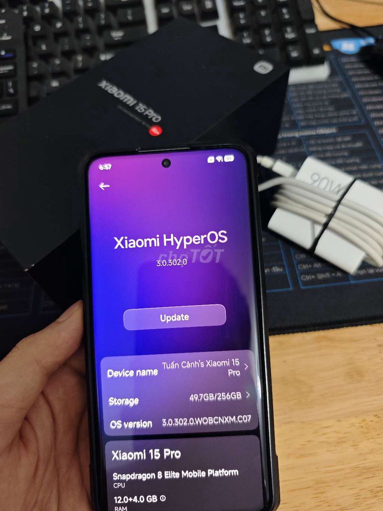 Xiaomi 15 Pro Fullbox 99% pin 100%. Mua bán Điện thoại tại Quận 12 Tp Hồ Chí Minh được đăng bởi Tuấn  hình 1