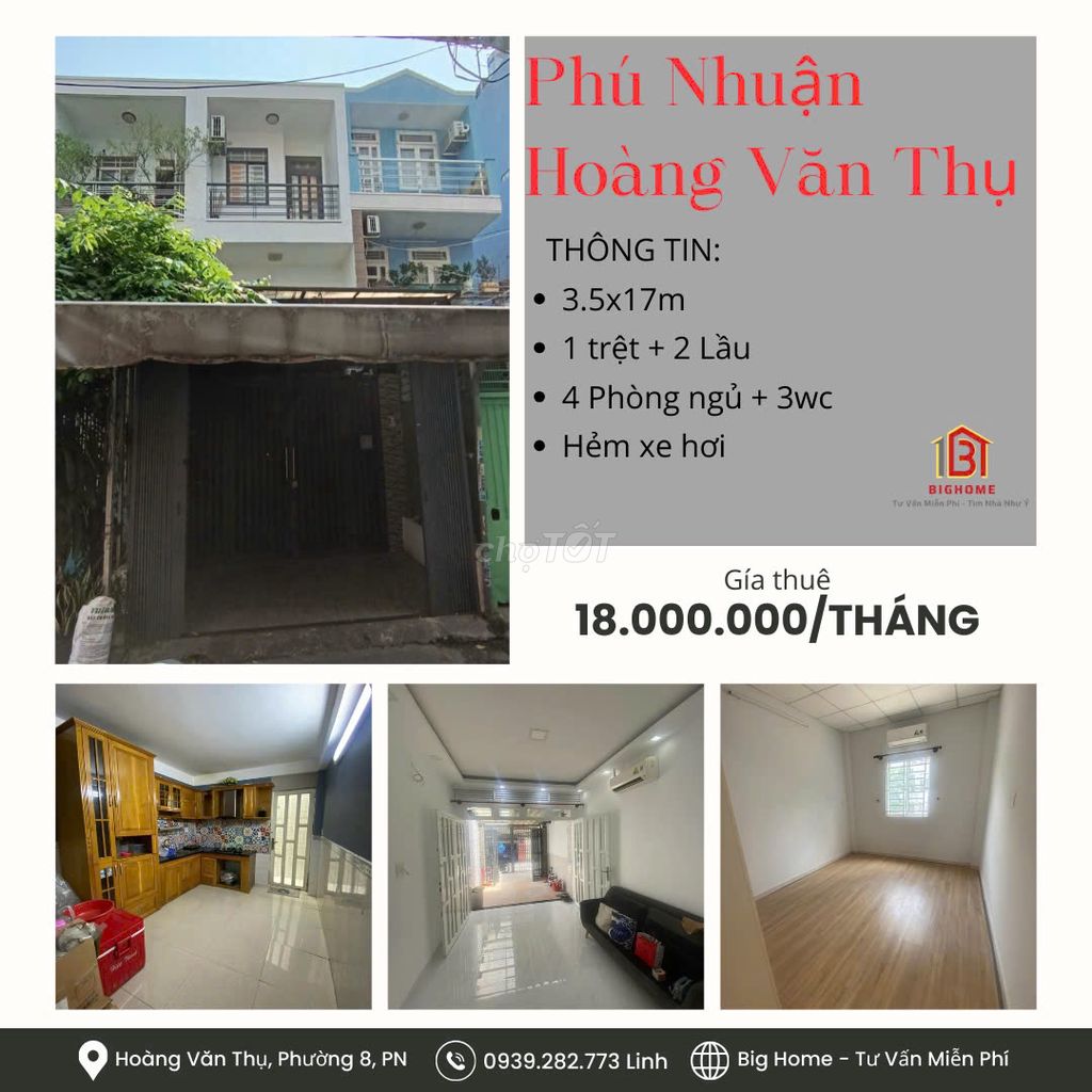 Nhà gần ngã tư phú nhuận - Hoàng Văn Thụ - 2L 4PN