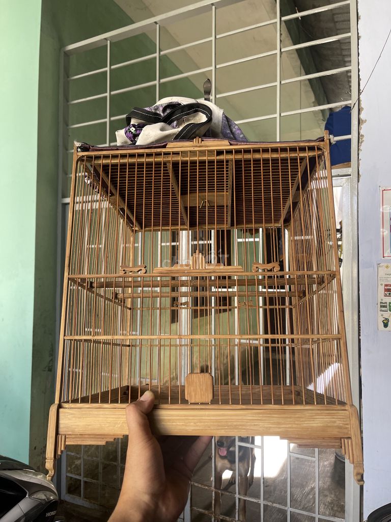 Lồng chim tre Nâu có áo lồng, cầu thẳng, cóng. Mua bán Phụ kiện, Thức ăn, Dịch vụ tại Thành phố Huế Thừa Thiên Huế được đăng bởi Ngọc Huy hình 1