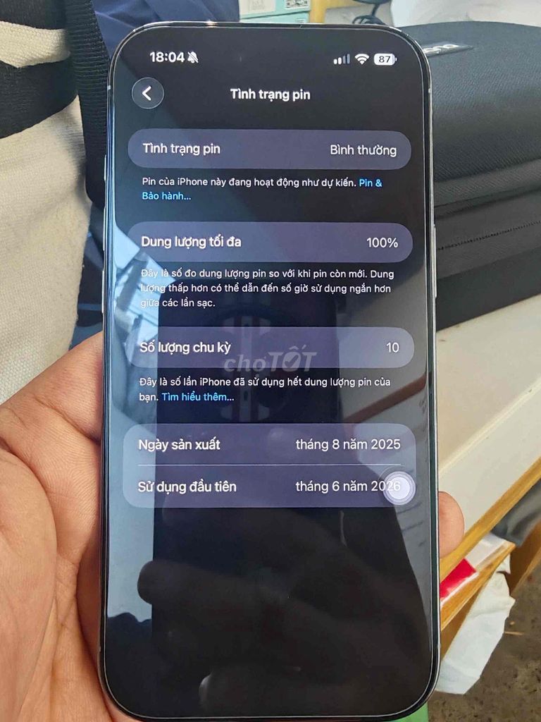 Apple iPhone Air 256GB Xanh blue Đã sử dụng. Mua bán Điện thoại tại Quận 6 Tp Hồ Chí Minh được đăng bởi Phước hình 1