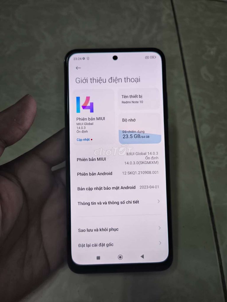 Xiaomi Redmi Note 10 4/64GB. Mua bán Điện thoại tại Quận 10 Tp Hồ Chí Minh được đăng bởi cường hình 1