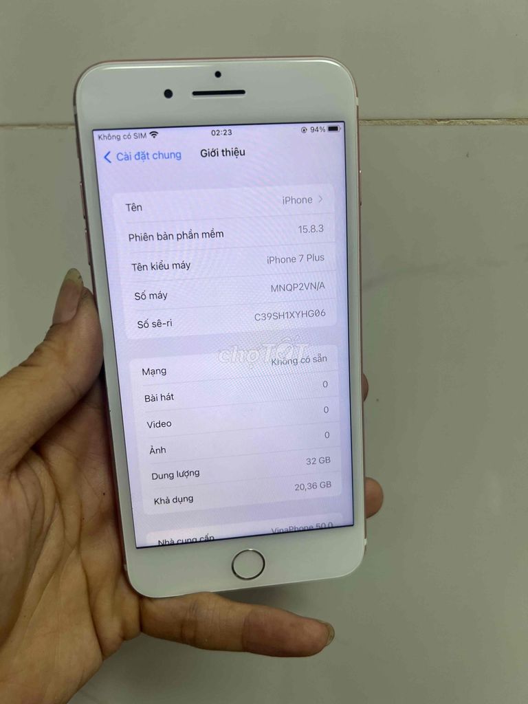 Apple iPhone 7 Plus 32GB Hồng. Mua bán Điện thoại tại Thành phố Tân An Long An được đăng bởi lê văn thái hình 1