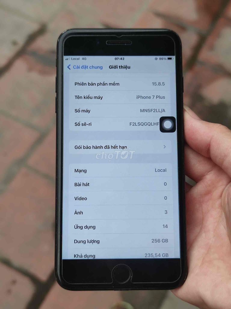 Apple iPhone 7 Plus 256GB Đen Đã dùng. Mua bán Điện thoại tại Huyện Thanh Trì Hà Nội được đăng bởi  Chery An hình 1