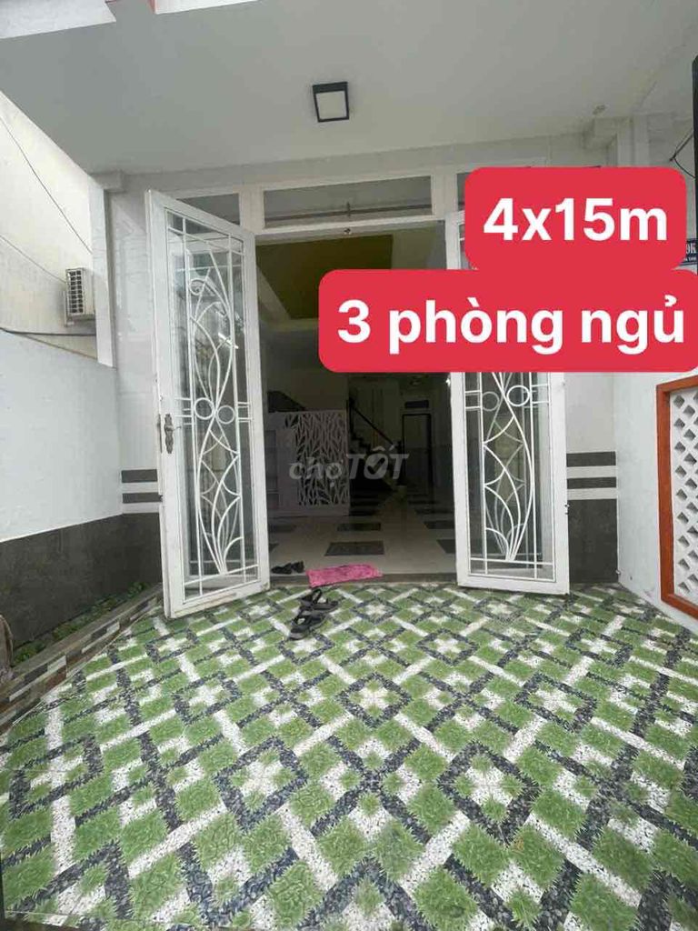 Nhà mới 3 phòng hẻm Hoàng Văn Thụ