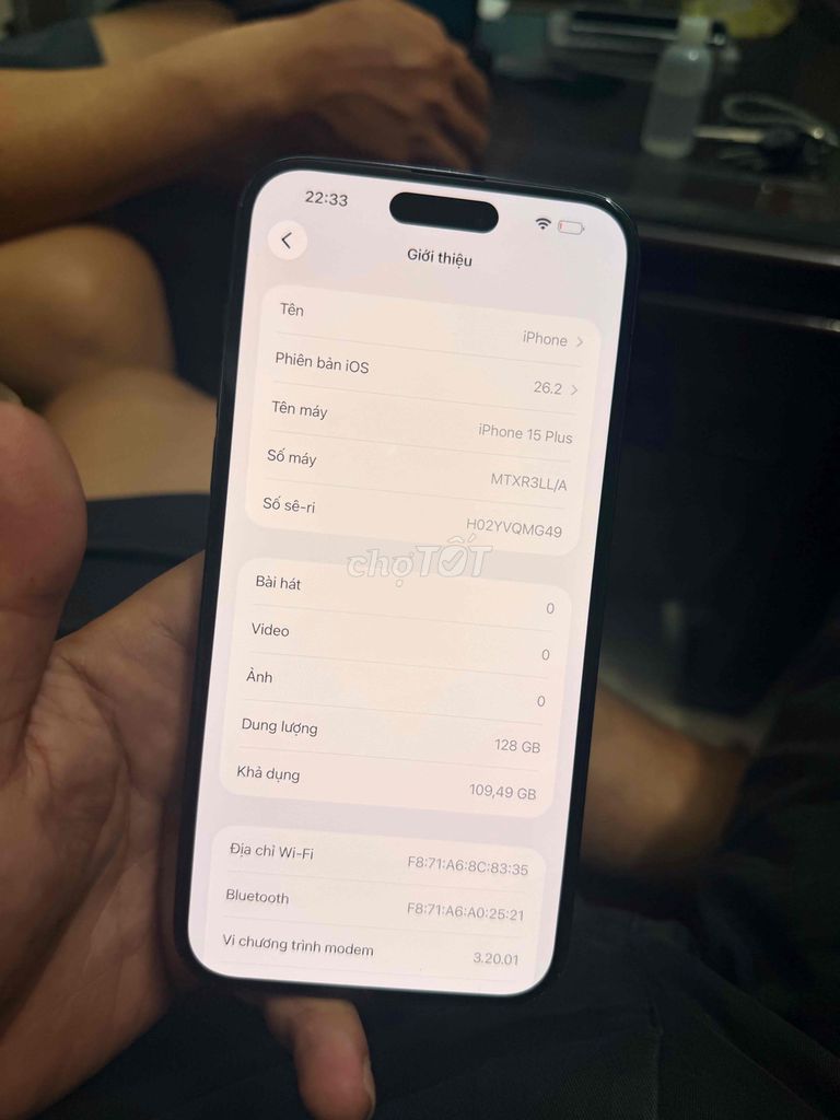 iPhone 15 Plus 128GB Đen Mỹ 98%. Mua bán Điện thoại tại Thành phố Thuận An Bình Dương được đăng bởi Trung Apple Ko bán góp hình 1