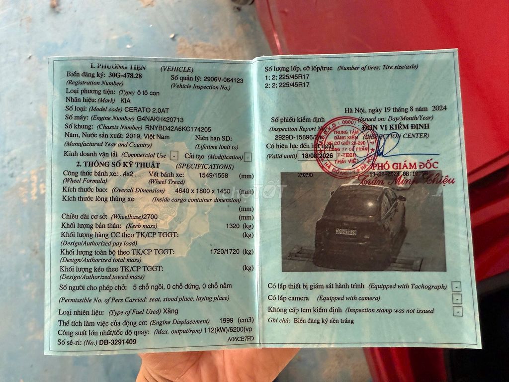 Kia Cerato 2019 1.6 AT Deluxe - 49998 km. Mua bán Ô tô tại Quận Long Biên Hà Nội được đăng bởi PHÚC LÂM  AUTO hình 12