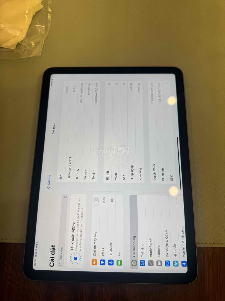 Apple iPad Air 4 Wifi 64GB Xám. Mua bán Máy tính bảng tại Quận Hoàng Mai Hà Nội được đăng bởi chu  hình 1