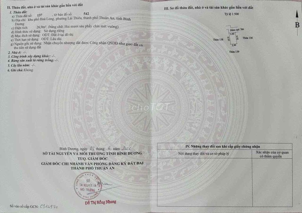 Bán Nhà lái Thiêu 1ty360tr hẽm 3m sổ riêng có gác