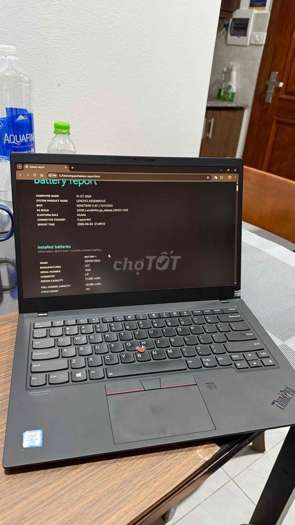Thinkpad X1 Carbon gen 7  i7/RAM 16GB/SSD256GB/2K. Mua bán Laptop tại Quận Cầu Giấy Hà Nội được đăng bởi Huy Nguyễn hình 1