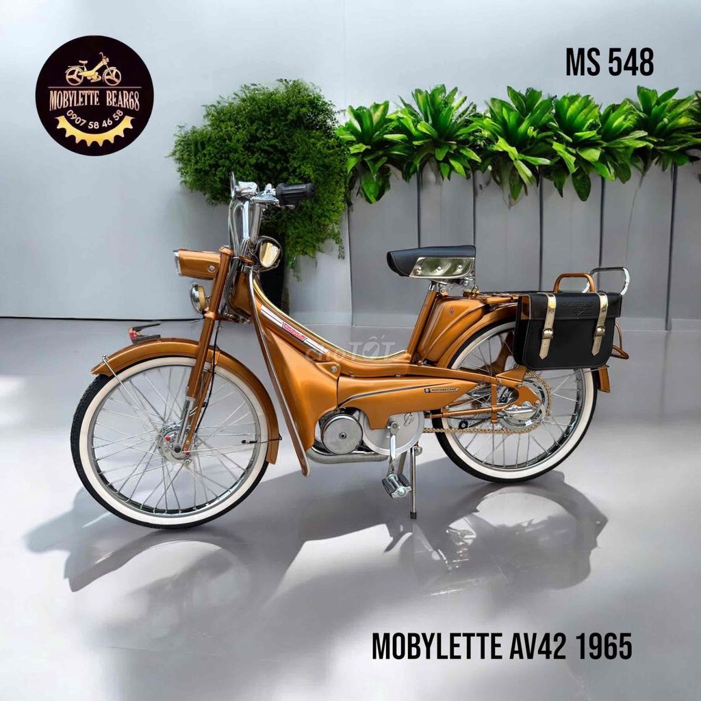 Mobylette AV42 1965 xám vuông cam đồng đẹp, chất