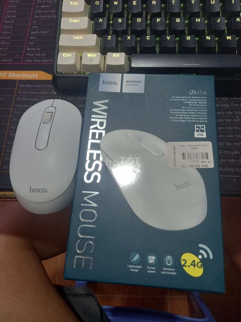 Chuột không dây Hoco GM14 Trắng. Mua bán Phụ kiện (Màn hình, Chuột...) tại Quận Ninh Kiều Cần Thơ được đăng bởi Nguyễn Ngọc Tuấn Khang hình 1