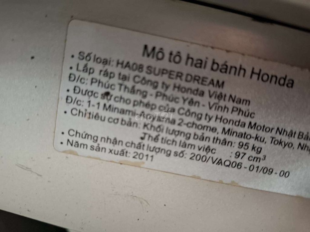 Honda Super Dream 2011 Nâu. Mua bán Xe máy tại Thành phố Thủ Đức Tp Hồ Chí Minh được đăng bởi Sang Tran hình 5