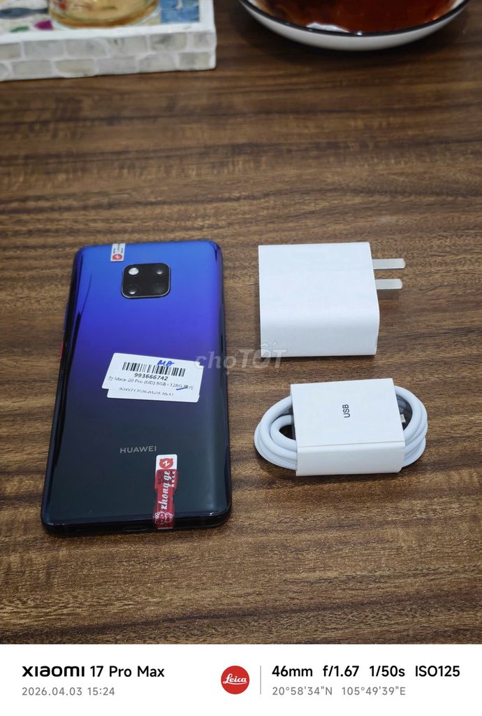 Huawei Mate 20 Pro 8/128 Xanh sạc cáp có ship COD. Mua bán Điện thoại tại Quận Hoàng Mai Hà Nội được đăng bởi Android Top hình 1