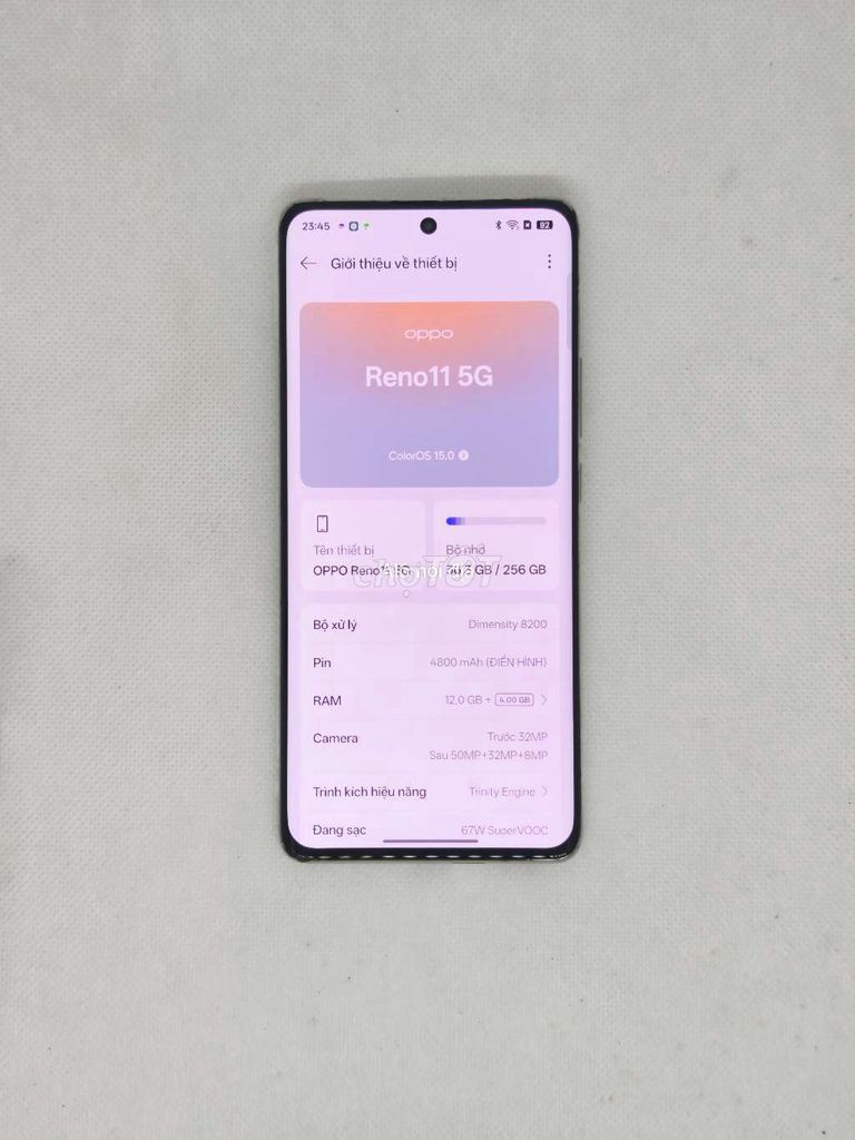 OPPO Reno11 5G 12/256GB Trắng. Mua bán Điện thoại tại Quận Thanh Xuân Hà Nội được đăng bởi Đỗ Mạnh Nhuận hình 1